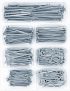 400pcs Hardware Nails Assortment Kit, 7 Size Assortment, Galvanized Nails,Nails For Hanging Pictures,Finish Nails Wood Nails, Wall Nails